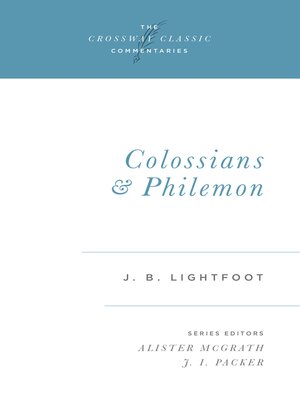 cover image of Colossians and Philemon